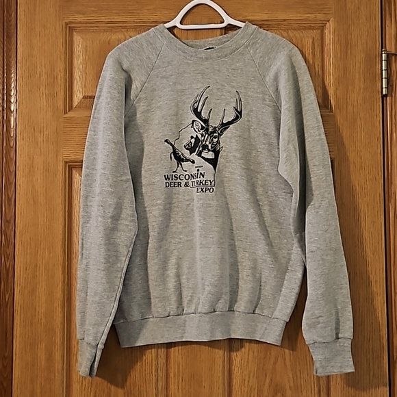 Screen Stars Other - 90s vintage WI  Deer and Turkey Expo Crew Neck sweatshirt sz. XL